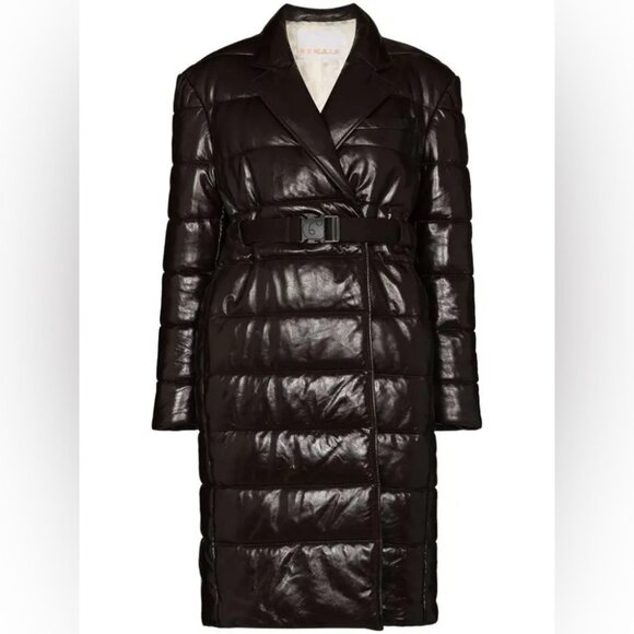 REMAIN BIRGER CHRISTENSEN Gia double-breasted quilted leather coat - Picture 3 of 13